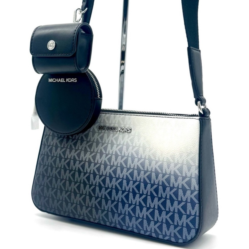 Michael Kors Small Crossbody Bag with Case for Apple Airpods Pro® Black Multi